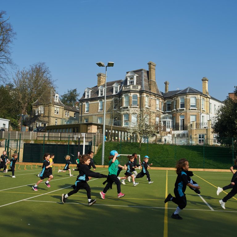 students running