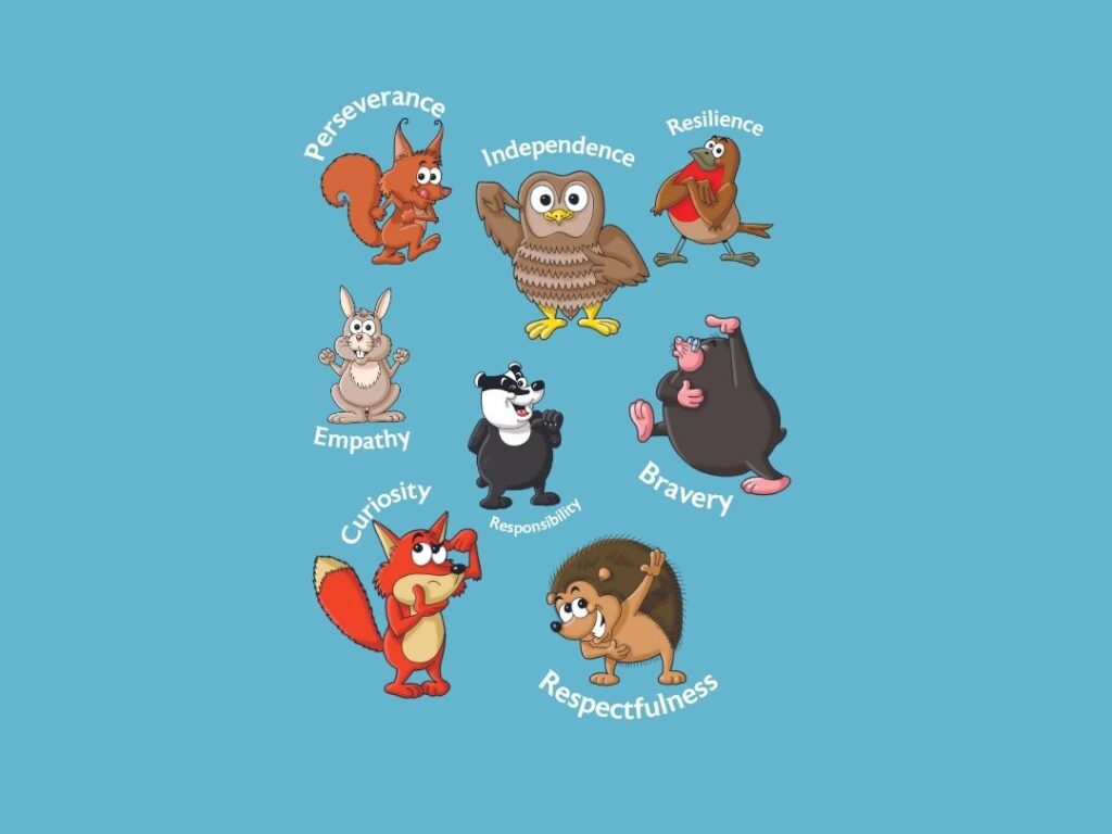 Woodland animal characters