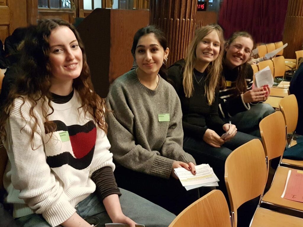 students sat in chairs