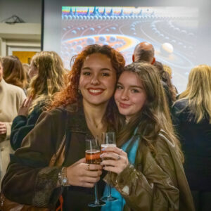 students with drinks in their hands