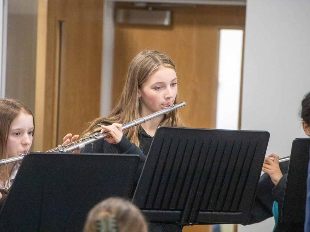 girls playing the flute