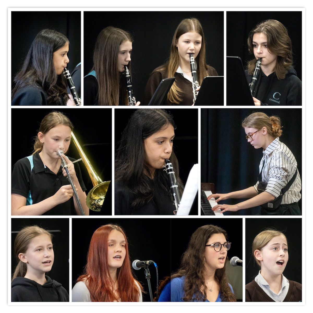 students playing music