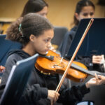 student in a concert