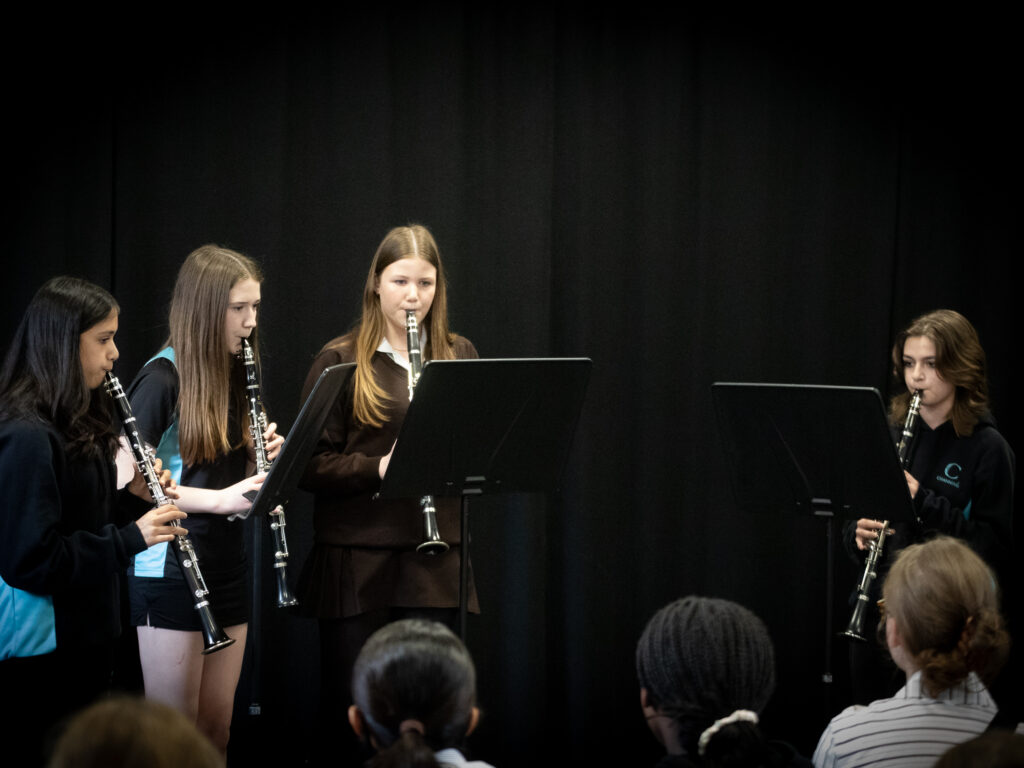 students playing music