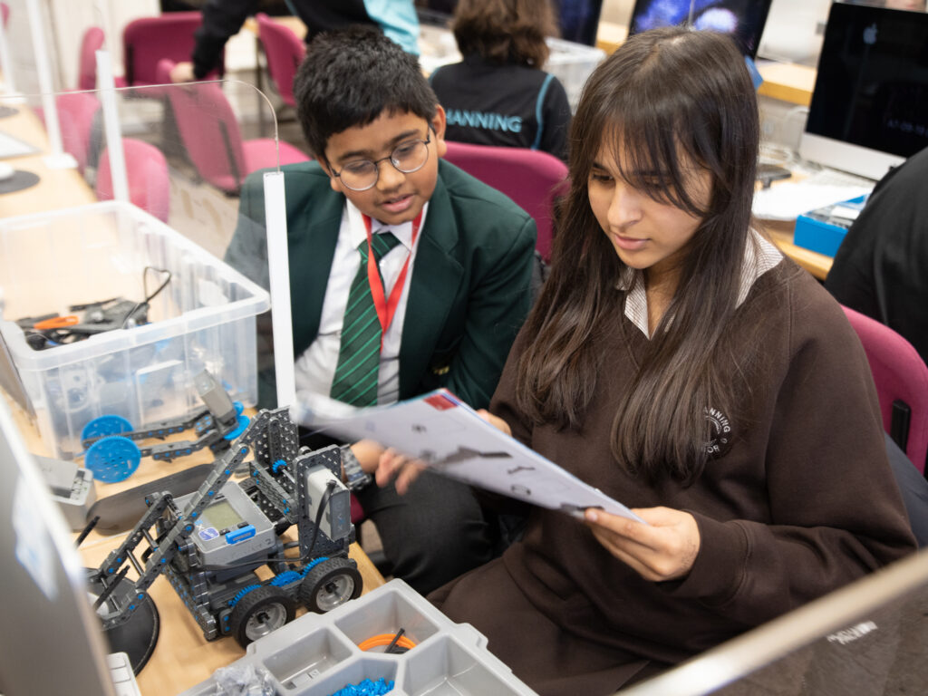 students making robots
