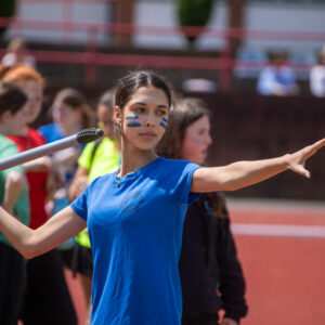 girl throwing a javelin