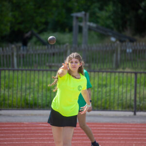 girl throwing a ball