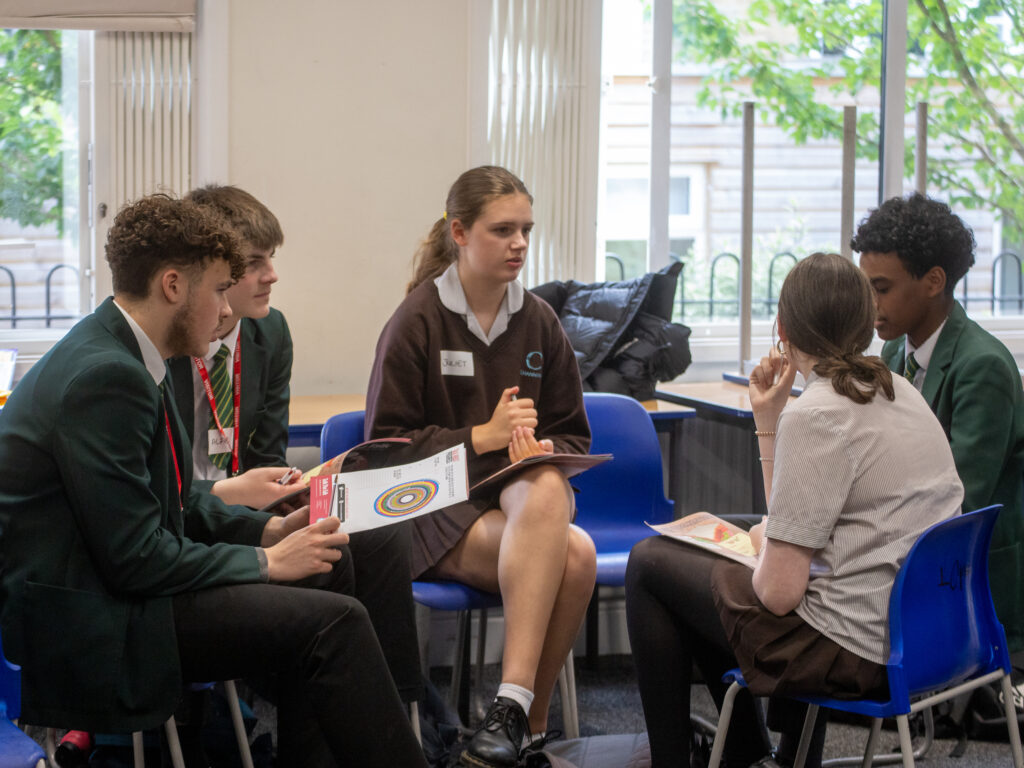 students having a meeting
